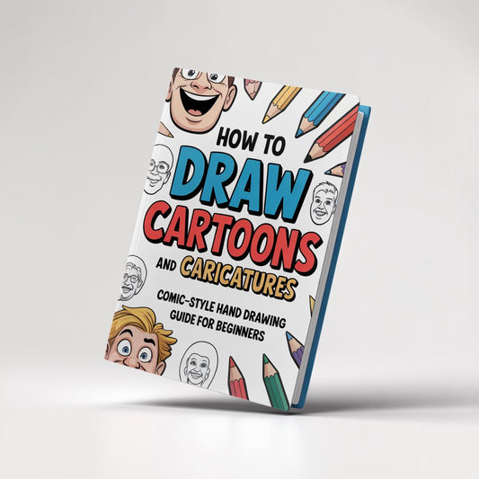 How To Draw Cartoons and Caricatures eBook (PDF) | Comic-Style Hand Drawing Guide for Beginners